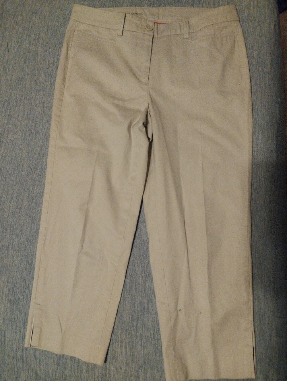 Talbots Light Khaki Straight-Leg Chinos Perfect Skimmer Size 4